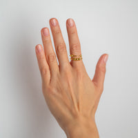 Anello con perline Antistress Oro Circolare | Sloffy™