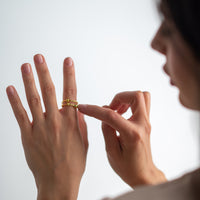 Anello con perline Antistress Oro Circolare | Sloffy™