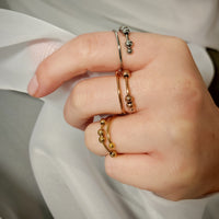 Anello con perline Antistress Oro Rosa Circolare | Sloffy™