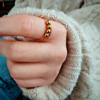 Anello con perline Antistress Oro Circolare | Sloffy™